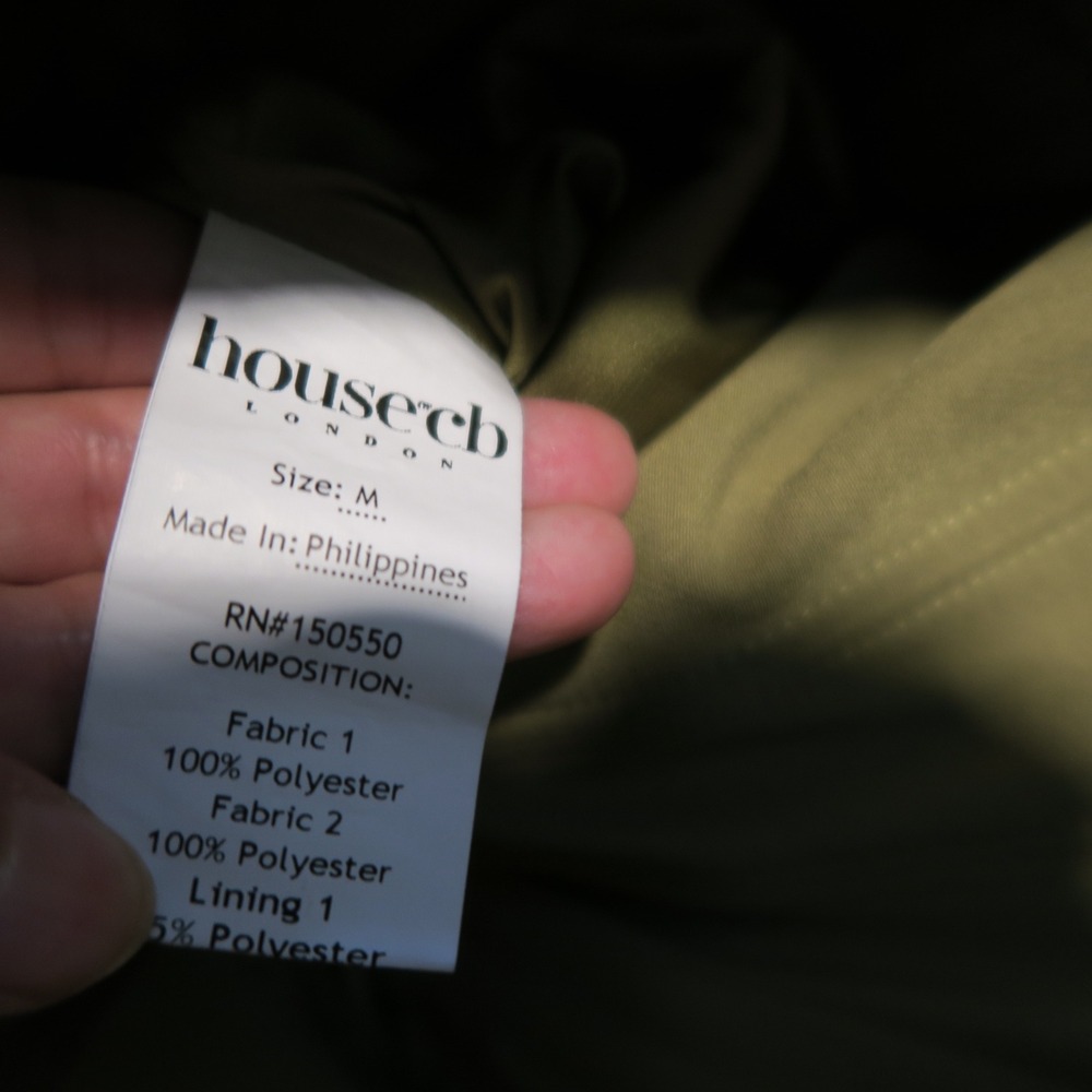 House of CB Myrna Olive Corset Satin Slip Dress Timeless Elegant - Picture 13 of 14